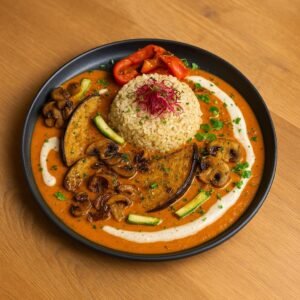 Eggplant Curry with Rice